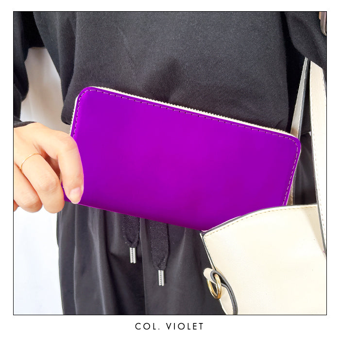 【Leo&Aoi公式ショップ】 ネオンカラー 長財布 本革 財布 ラウンド型ファスナー レディース メンズ 大容量 カード収納 蛍光カラー【安心の返品保証付き】