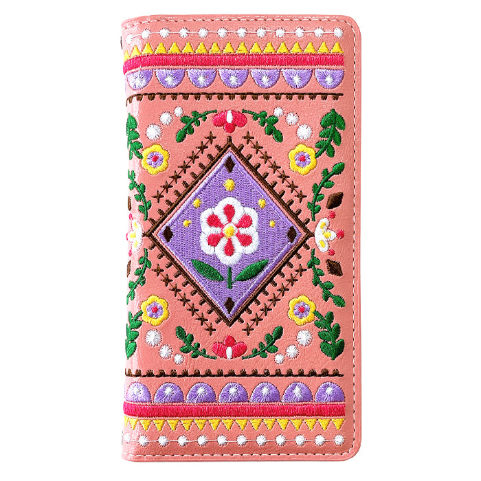 【Leo&Aoi公式ショップ】 北欧 刺繍 スマホケース 手帳型ケース 100機種以上対応