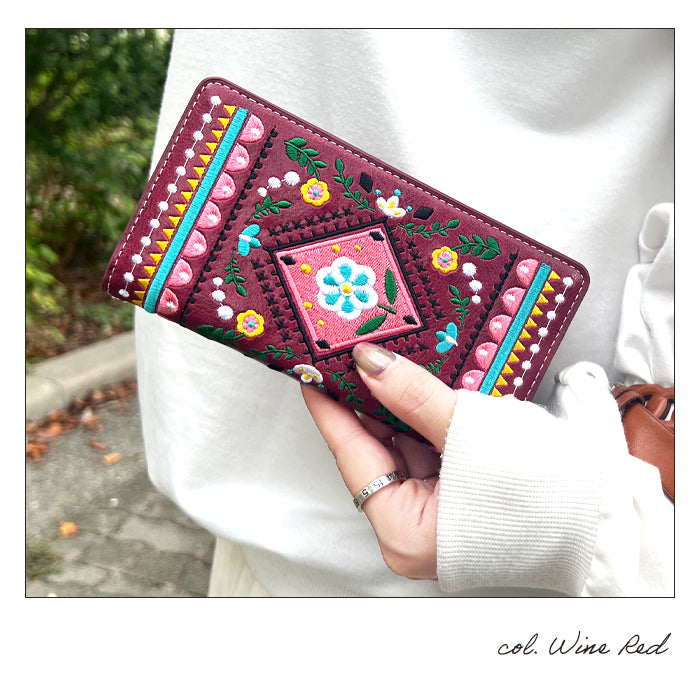 【Leo&Aoi公式ショップ】 北欧 刺繍 スマホケース 手帳型ケース 100機種以上対応
