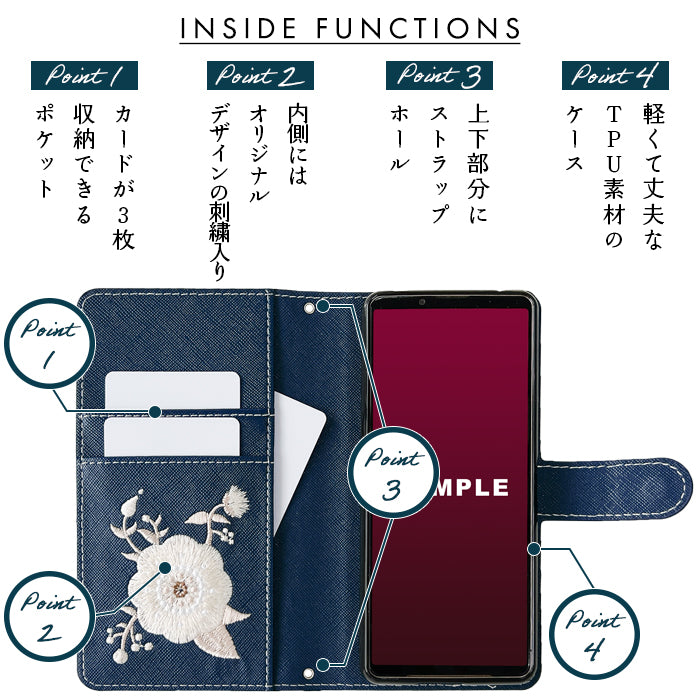 【Leo&Aoi公式ショップ】 iPhone 15 pro max iPhone15proMax ケース カバー 手帳型 インド刺繍 手帳型ケース アイフォン15プロマックス スマホケース 【安心の返品保証付き】