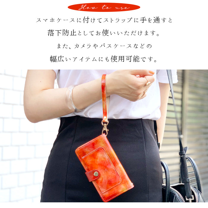 【Leo&Aoi公式ショップ】 イタリアンアート ナスカン付き ストラップ 本革 マルチストラップ 携帯ストラップ レザー 携帯 スマホ キーホルダー パスケース 定期入れ リストストラップ 革 牛革 手帳型 スマホケース 落下防止 レディース 【安心の返品保証付き】