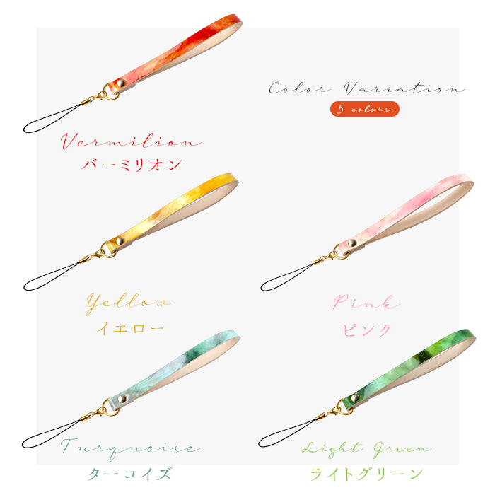 【Leo&Aoi公式ショップ】 イタリアンアート ストラップ 本革 マルチストラップ 携帯ストラップ レザー 携帯 スマホ キーホルダー パスケース 定期入れ リストストラップ 革 牛革 手帳型 スマホケース 落下防止 レディース カニカン付き 【安心の返品保証付き】