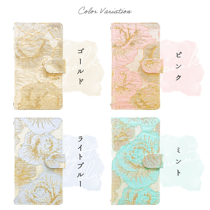 【Leo&Aoi公式ショップ】 iPhone Air iphoneair ケース カバー 手帳型 ジャガードローズ 手帳型ケース アイフォン エアー スマホケース【安心の返品保証付き】