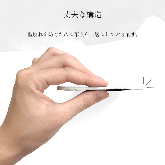 【Leo&Aoi公式ショップ】 ジャパニーズアート コースター 本革 4枚セット テーブルウェア カフェ おしゃれ キッチン 雑貨 食器 ハンドメイド 角丸型 革 上品 華やか お洒落 高級 無地 型押し 【安心の返品保証付き】