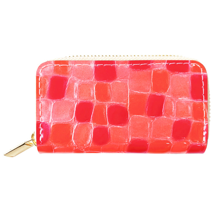 【Leo&Aoi公式ショップ】 牛革 ちょっと上品な ステンドグラス ラウンド型キーケース 4連 本革 レディース スマートキー レザー 鍵入れ 鍵 カギ 収納 スリム コンパクト キーホルダー キーケース エナメル加工 日本製 【安心の返品保証付き】