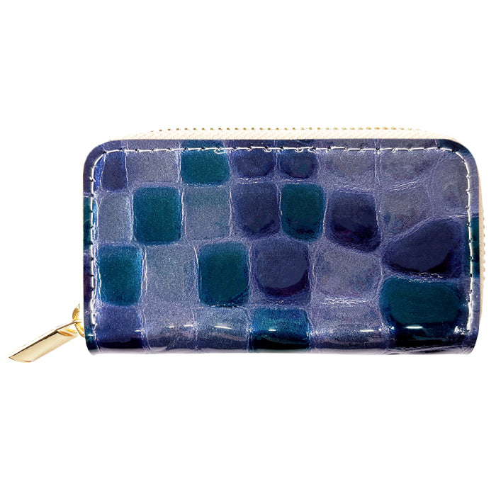 【Leo&Aoi公式ショップ】 牛革 ちょっと上品な ステンドグラス ラウンド型キーケース 4連 本革 レディース スマートキー レザー 鍵入れ 鍵 カギ 収納 スリム コンパクト キーホルダー キーケース エナメル加工 日本製 【安心の返品保証付き】