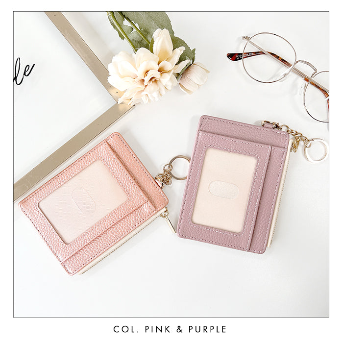 【Leo&Aoi公式ショップ】 本革 パステル 上品な型押し 財布付き パスケース 定期入れ 小銭入れ カードケース 薄型 パステルカラー レディース PC1-P1-04 【安心の返品保証付き】