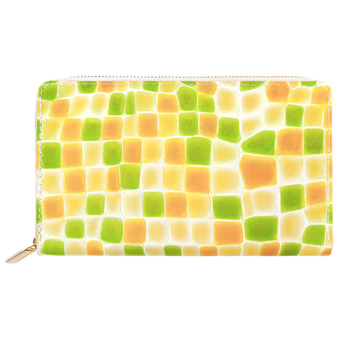 【Leo&Aoi公式ショップ】本革 上品なステンドグラス マルチケース 通帳ケース パスポートケース 母子手帳ケース 大容量 スリム設計 ファスナー付き メンズ レディース おしゃれ ハンドメイド 【安心の返品保証付き】