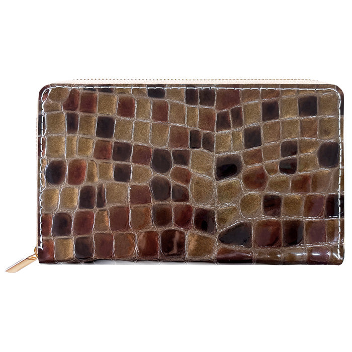 【Leo&Aoi公式ショップ】本革 上品なステンドグラス マルチケース 通帳ケース パスポートケース 母子手帳ケース 大容量 スリム設計 ファスナー付き メンズ レディース おしゃれ ハンドメイド 【安心の返品保証付き】