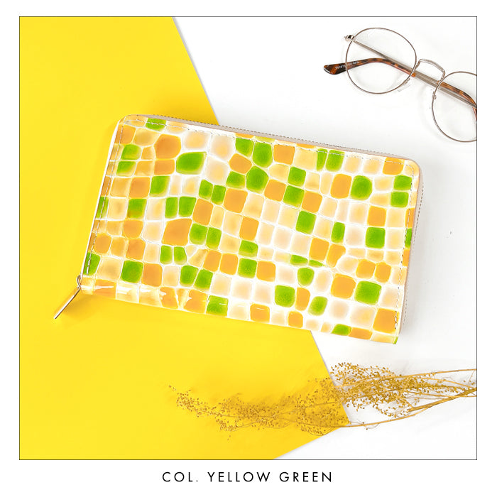 【Leo&Aoi公式ショップ】本革 上品なステンドグラス マルチケース 通帳ケース パスポートケース 母子手帳ケース 大容量 スリム設計 ファスナー付き メンズ レディース おしゃれ ハンドメイド 【安心の返品保証付き】