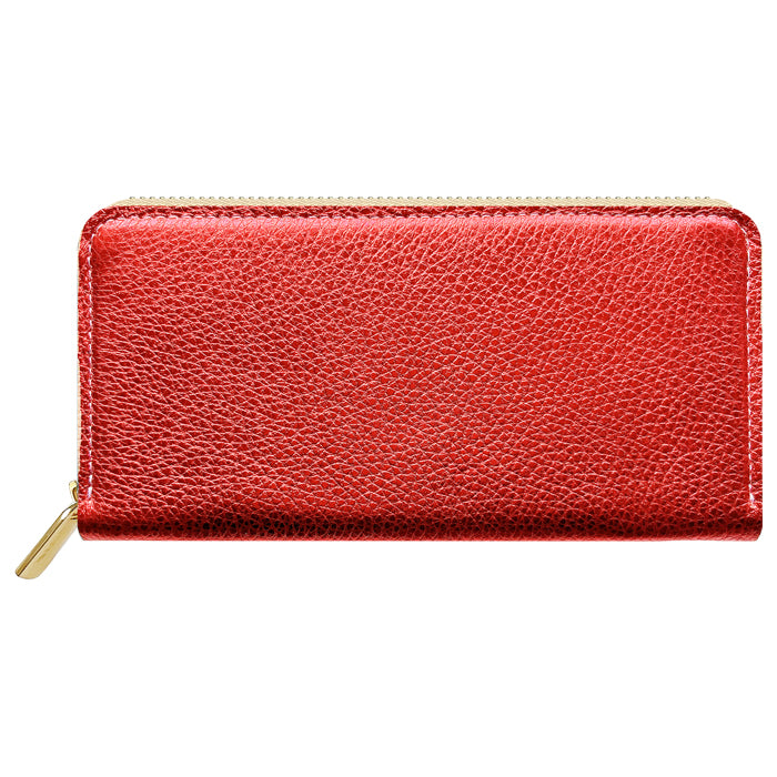 【Leo&Aoi公式ショップ】 長財布 本革 型押しグリッター ラウンド型長財布 本革 財布 カード収納 光沢 レディース 【安心の返品保証付き】