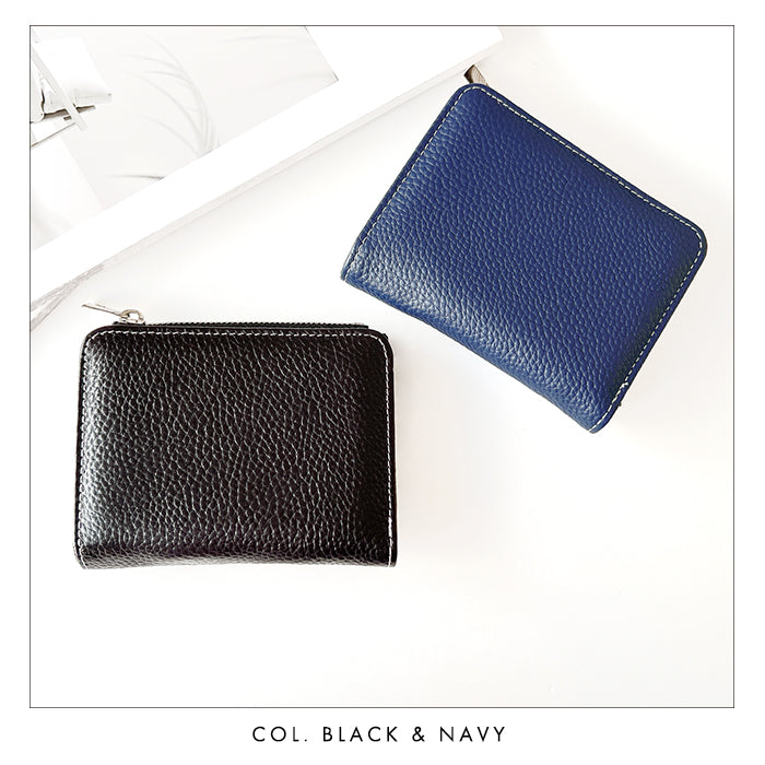 【Leo&Aoi公式ショップ】本革 上品な型押し てのひら財布 二つ折り財布 レディース メンズ カード収納 小銭入れ コインケース付き サイフ ウォレット 革 レザー 牛革 【WM-D2-04】 【安心の返品保証付き】