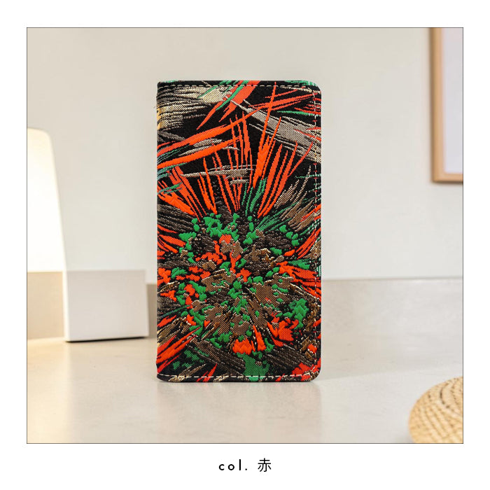 【Leo&Aoi公式ショップ】 iPhone13 ケース iPhone 13 カバー 手帳型 西陣織 着物 花火 手帳型ケース アイフォン13 スマホケース 【安心の返品保証付き】