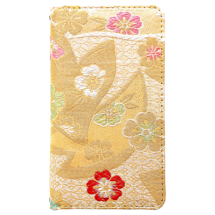【Leo&Aoi公式ショップ】 西陣織 着物生地使用 松 スマホケース 手帳型ケース 100機種以上対応