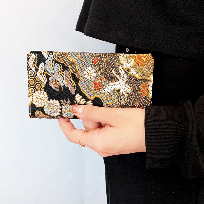 【Leo&Aoi公式ショップ】 AQUOS wish5 SH-52F A502SH SH-M32 カバー 手帳型 西陣織 着物 松 手帳型ケース sh52f アクオス ウィッシュ5 スマホケース 【安心の返品保証付き】