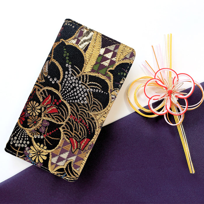 【Leo&Aoi公式ショップ】 AQUOS wish4 ケース SH-52E SH-M27 A403SH SHG13 A402SH カバー 手帳型 西陣織 着物 高美者 手帳型ケース sh52e アクオス ウィッシュ4 スマホケース 【安心の返品保証付き】