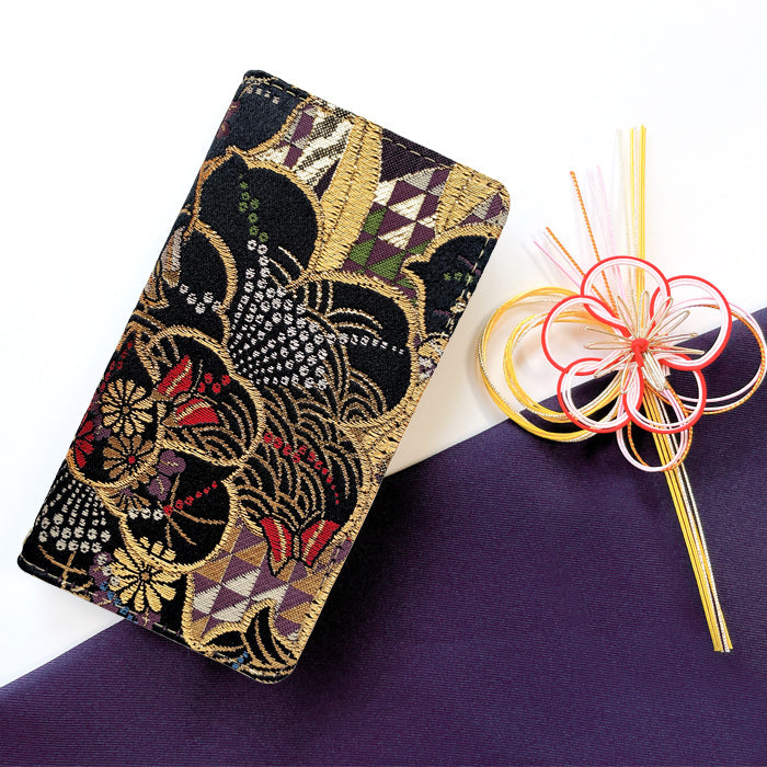 【Leo&Aoi公式ショップ】 iphone17 ケース iPhone 17 カバー 手帳型 西陣織 着物 高美者 手帳型ケース アイフォン17 スマホケース 【安心の返品保証付き】