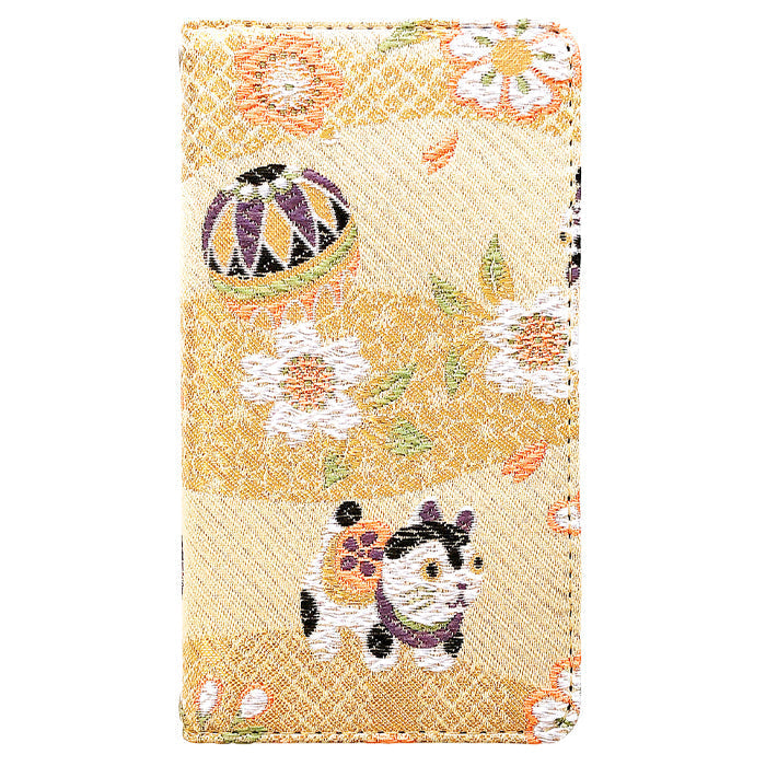 【Leo&Aoi公式ショップ】 らくらくスマートフォン me F-03K ケース カバー 西陣織 着物 竹 手帳型ケース f03k らくらく スマホ スマホケース 【安心の返品保証付き】