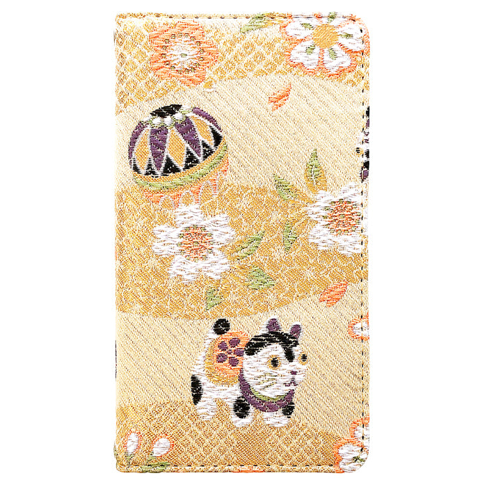 【Leo&Aoi公式ショップ】 らくらくスマートフォン F-53E ケース f53e カバー 手帳型 西陣織 着物 竹 手帳型ケース らくらくフォン docomo ドコモ スマホカバー 【安心の返品保証付き】