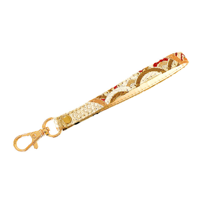 【Leo&Aoi公式ショップ】 西陣織 極 ナスカン付き ストラップ マルチストラップ 携帯ストラップ 携帯 スマホ キーホルダー パスケース 定期入れ リストストラップ 手帳型 スマホケース 落下防止 レディース 金襴 和柄 和風 高級 華やか 着物 【安心の返品保証付き】