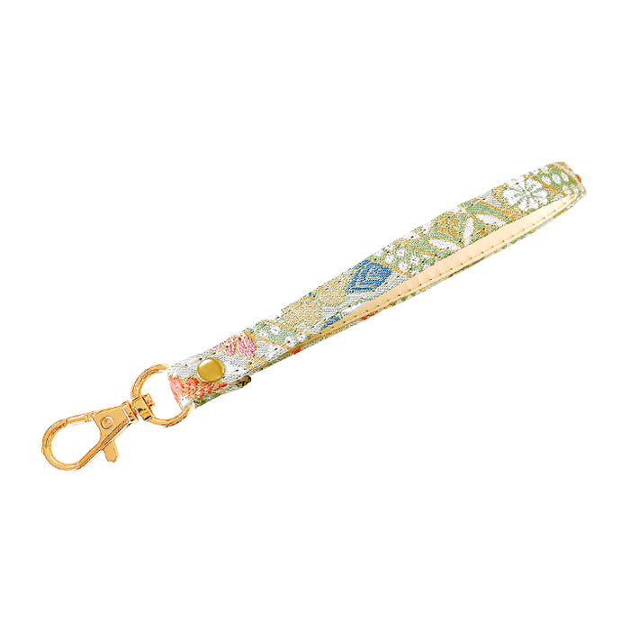 【Leo&Aoi公式ショップ】 西陣織 極 ナスカン付き ストラップ マルチストラップ 携帯ストラップ 携帯 スマホ キーホルダー パスケース 定期入れ リストストラップ 手帳型 スマホケース 落下防止 レディース 金襴 和柄 和風 高級 華やか 着物 【安心の返品保証付き】