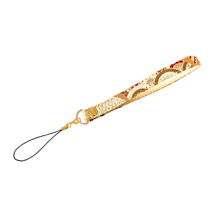 【Leo&Aoi公式ショップ】 西陣織 極 ストラップ マルチストラップ 携帯ストラップ 携帯 スマホ キーホルダー パスケース 定期入れ リストストラップ 手帳型 スマホケース 落下防止 レディース 金襴 和柄 和風 高級 華やか 着物 紐ストラップ 【安心の返品保証付き】