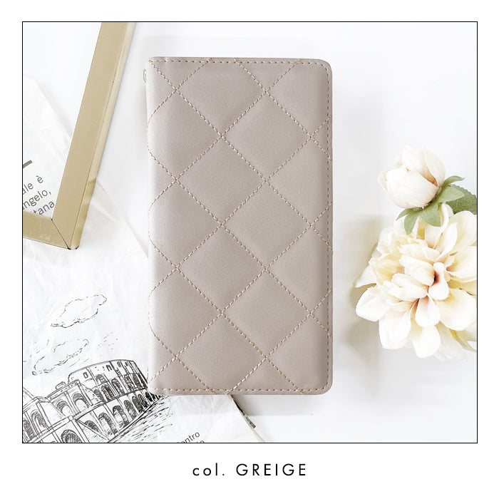 【Leo&Aoi公式ショップ】 らくらくスマートフォン F-52B ケース カバー 手帳型ケース 韓流 キルティング 手帳型 スマホケース らくらくフォン らくらくホン f52b docomo 【安心の返品保証付き】