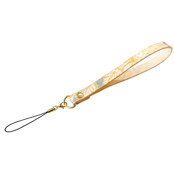 【Leo&Aoi公式ショップ】 ラメフラワー 型押し ストラップ 本革 紐ストラップ マルチストラップ 携帯ストラップ レザー 携帯 スマホ キーホルダー パスケース 定期入れ リストストラップ 革 牛革 手帳型 スマホケース 落下防止 レディース 花 花柄 【安心の返品保証付き】
