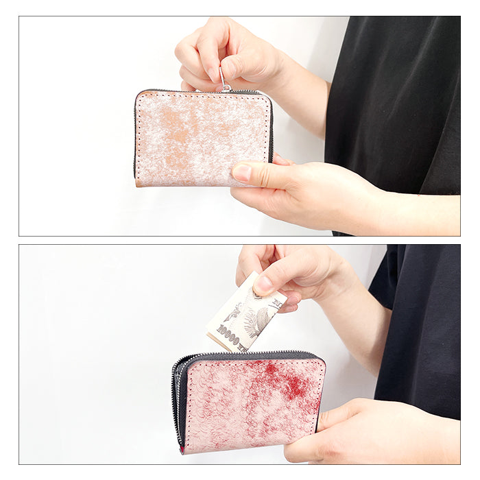 【Leo&Aoi公式ショップ】 マルゴーフォグ ミニウォレット 財布 ミニ財布 イタリア産 本革 コンパクト ラウンドファスナー サイフ さいふ ウォレット 小さい財布 革 レザー カード収納 革財布 ラウンド財布 ミニサイフ 本革ミニ財布 ハンドメイド イタリアンレザー 【安心の返品保証付き】