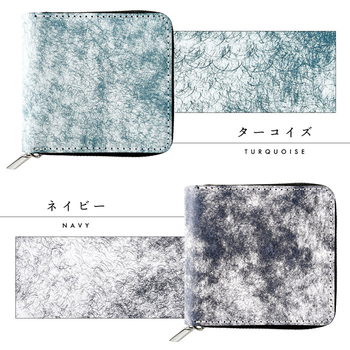 【Leo&Aoi公式ショップ】 マルゴーフォグ ラウンド型 二つ折り財布 イタリア産 ラウンドファスナー 本革 財布 ラウンド型財布 小銭入れ 二つ折り メンズ レディース コンパクト 薄型 カード入れ 革財布 ウォレット コインケース付き ハンドメイド イタリアンレザー【安心の返品保証付き】