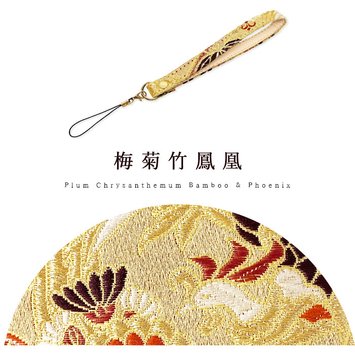 【Leo&Aoi公式ショップ】 西陣織 松 ストラップ マルチストラップ 携帯ストラップ 携帯 スマホ キーホルダー パスケース 定期入れ リストストラップ 手帳型 スマホケース 落下防止 レディース 金襴 和柄 和風 高級 華やか 着物 紐ストラップ カニカン付き 【安心の返品保証付き】