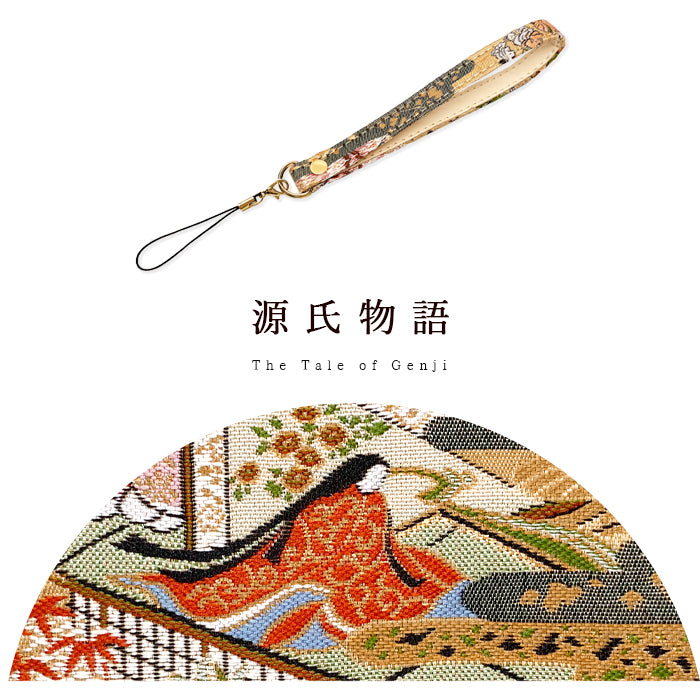 【Leo&Aoi公式ショップ】 西陣織 松 ストラップ マルチストラップ 携帯ストラップ 携帯 スマホ キーホルダー パスケース 定期入れ リストストラップ 手帳型 スマホケース 落下防止 レディース 金襴 和柄 和風 高級 華やか 着物 紐ストラップ カニカン付き 【安心の返品保証付き】