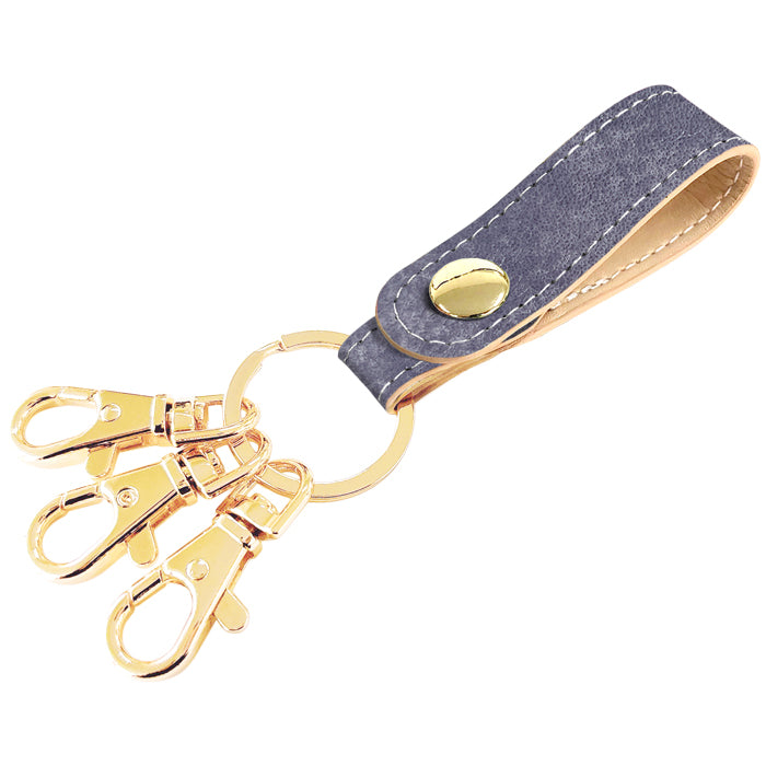 【Leo&Aoi公式ショップ】 イタリア製 マヤベリー 3連 キーリング 本革 スナップボタン イタリアンレザー キーホルダー ナスカン 【安心の返品保証付き】