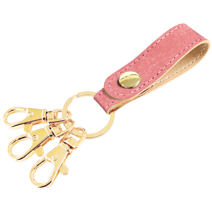 【Leo&Aoi公式ショップ】 イタリア製 マヤベリー 3連 キーリング 本革 スナップボタン イタリアンレザー キーホルダー ナスカン 【安心の返品保証付き】