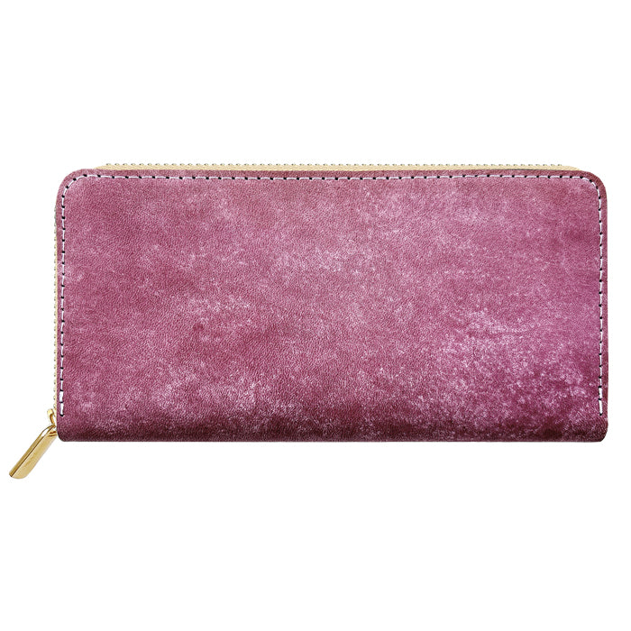 【Leo&Aoi公式ショップ】 イタリア製 マヤベリー 蛇腹 カードポケット付き 長財布 本革 ラウンド型ファスナー 財布 レディース 大容量 【安心の返品保証付き】