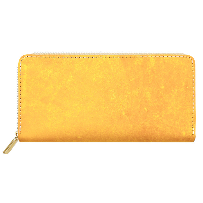 【Leo&Aoi公式ショップ】 イタリア製 マヤベリー 蛇腹 カードポケット付き 長財布 本革 ラウンド型ファスナー 財布 レディース 大容量 【安心の返品保証付き】