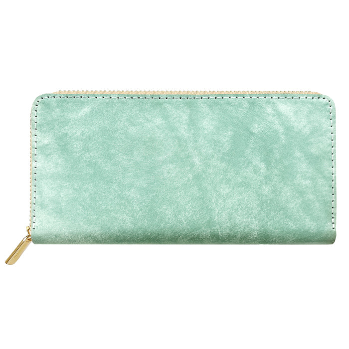 【Leo&Aoi公式ショップ】 イタリア製 マヤベリー 蛇腹 カードポケット付き 長財布 本革 ラウンド型ファスナー 財布 レディース 大容量 【安心の返品保証付き】