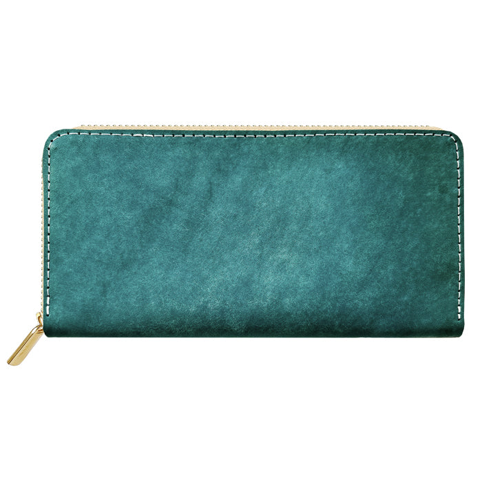 【Leo&Aoi公式ショップ】 イタリア製 マヤベリー 蛇腹 カードポケット付き 長財布 本革 ラウンド型ファスナー 財布 レディース 大容量 【安心の返品保証付き】