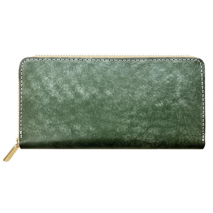 【Leo&Aoi公式ショップ】 イタリア製 マヤベリー 蛇腹 カードポケット付き 長財布 本革 ラウンド型ファスナー 財布 レディース 大容量 【安心の返品保証付き】