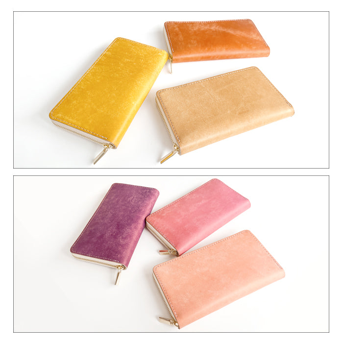 【Leo&Aoi公式ショップ】 イタリア製 マヤベリー 蛇腹 カードポケット付き 長財布 本革 ラウンド型ファスナー 財布 レディース 大容量 【安心の返品保証付き】