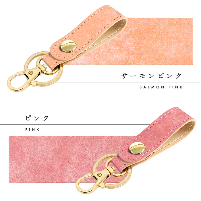【Leo&Aoi公式ショップ】 イタリア製 マヤベリー 本革 キーリング スナップボタン イタリアンレザー キーホルダー ナスカン