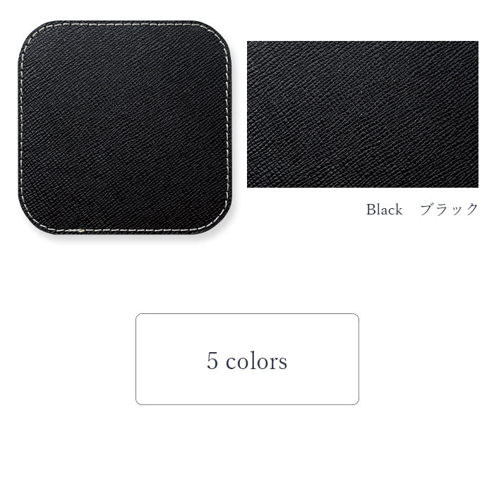 【Leo&Aoi公式ショップ】 男の型押し 本革 コースター 4枚セット テーブルウェア カフェ おしゃれ キッチン 雑貨 食器 ハンドメイド 角丸型 革 牛革 お洒落 高級 無地 エンボス 4枚組 【安心の返品保証付き】