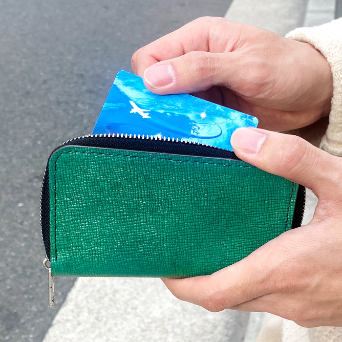 【Leo&Aoi公式ショップ】 男の型押し コインケース 本革 ラウンドファスナー ポーチ 小型財布 小銭入れ コンパクト 小物入れ 革 高級 牛革 レザー ケース メンズ レディース【安心の返品保証付き】