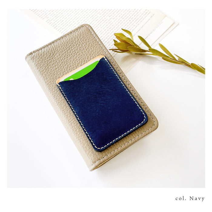 【Leo&Aoi公式ショップ】 ミズーリベリー カード収納 カードケース 背面 薄型 スマホ カードポケット 背面収納 貼り付け イタリア産 レザー ポケット カード入れ スリム ICカード 定期入れ シール CARD POCKET 革 レザー 牛革 収納ポケット フィアンキベリー イタリアンレザー タンニン鞣し 【安心の返品保証付き】