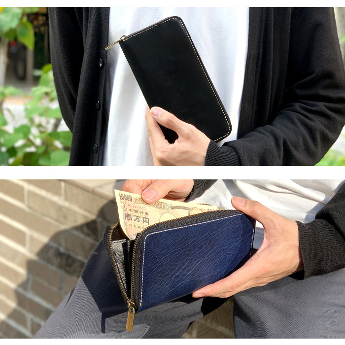 【Leo&Aoi公式ショップ】 ミズーリベリー 長財布 財布 イタリアンレザー メンズ 本革 ラウンドファスナー サイフ さいふ ウォレット 革 レザー カード収納 革財布 ラウンド長財布 ラウンド財布 長サイフ 本革長財布 レディース ハンドメイド ニートフットオイル【安心の返品保証付き】