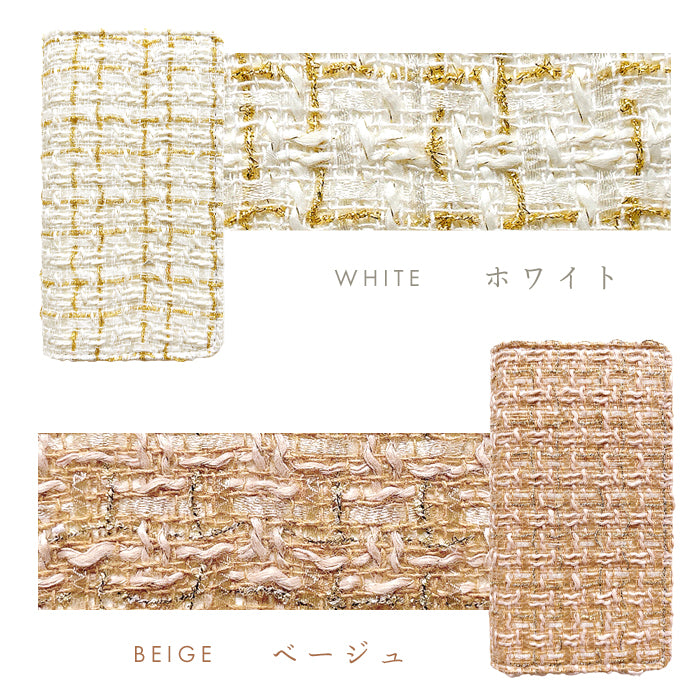【Leo&Aoi公式ショップ】 ネオツイード スマホケース 手帳型ケース 100機種以上対応