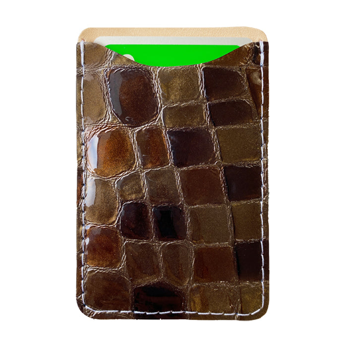 【Leo&Aoi公式ショップ】 ちょっと上品な ステンドグラス スマホ カード収納 カードケース 本革 貼り付け 背面 薄型 カードポケット 背面収納 レザー ポケット カード入れ スリム ICカード 定期入れ シール CARD POCKET 【安心の返品保証付き】