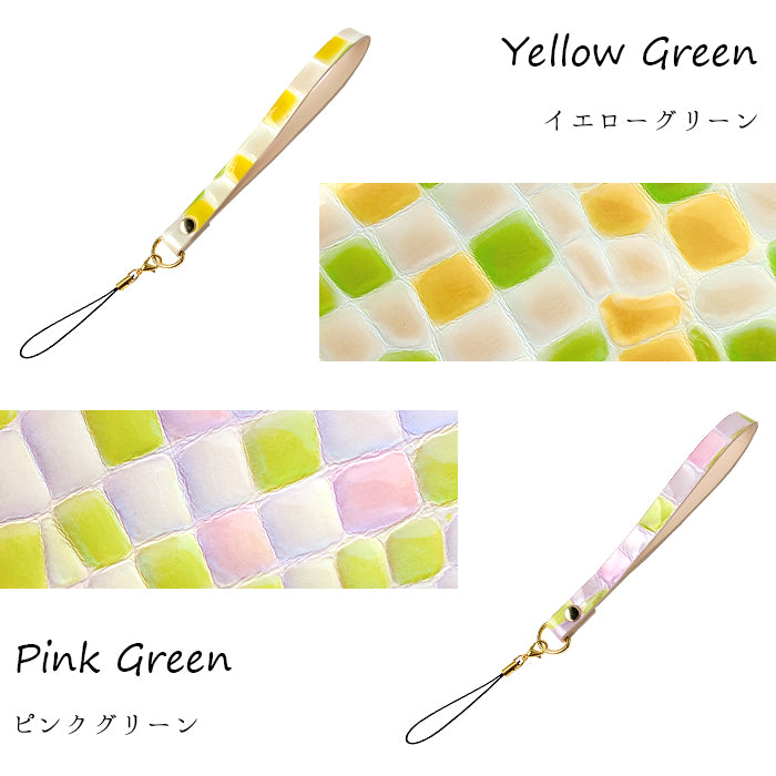 【Leo&Aoi公式ショップ】 牛革 ちょっと上品な ステンドグラス ストラップ 本革 マルチストラップ 携帯ストラップ レザー 携帯 スマホ キーホルダー パスケース 定期入れ リストストラップ 革 手帳型 スマホケース 落下防止 レディース 【安心の返品保証付き】