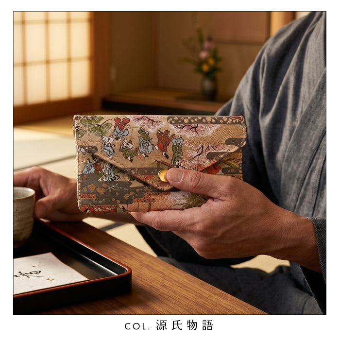 【Leo&Aoi公式ショップ】西陣織 シンプル お札入れ 財布 サイフ 札入れ 小銭入れなし 薄型 さいふ 長財布 和柄 和風 着物 シンプルお札入れ 【安心の返品保証付き】