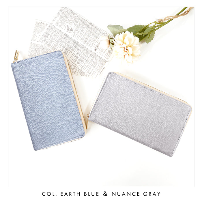 【Leo&Aoi公式ショップ】ニュアンスカラー マルチケース 本革 通帳ケース パスポートケース 母子手帳ケース 大容量 スリム設計 ファスナー付き メンズ レディース おしゃれ ハンドメイド 【安心の返品保証付き】